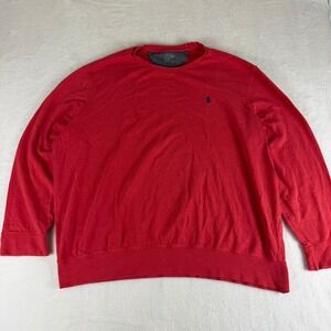 Polo Ralph Lauren Performance Sweatshirt Men XXL Red Long Sleeve Crew Neck Shirt